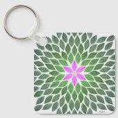 roze tegel sleutelhanger (Voorkant)