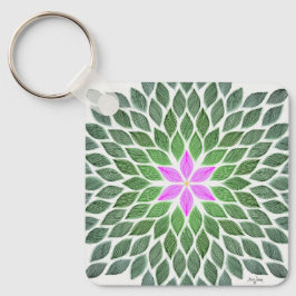 roze tegel sleutelhanger