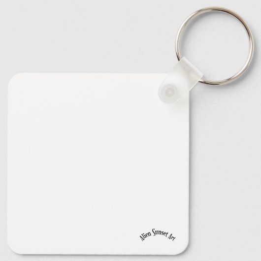 roze tegel sleutelhanger (Achterkant)