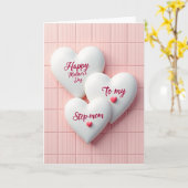 Roze Tegels Stiefmoeder Dag Kaart (Gele Bloem)