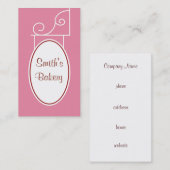 roze teken Visitekaartje (Voorkant / Achterkant)