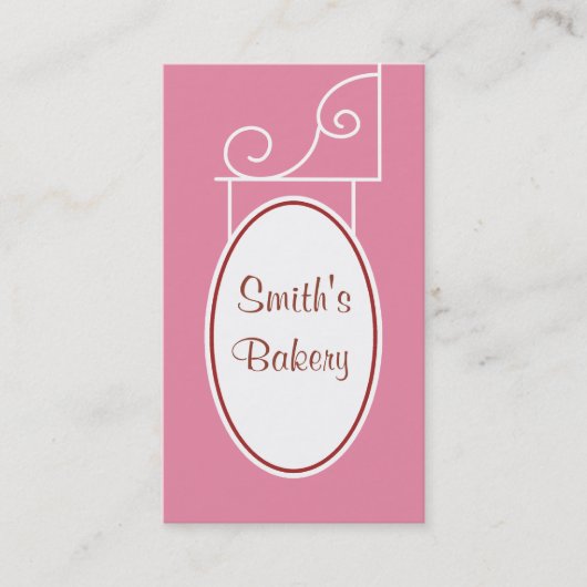 roze teken Visitekaartje (Voorkant)