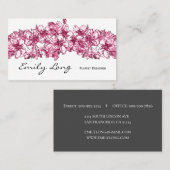 Roze tekening van de kokerrieslade van de Regeling Visitekaartje (Voorkant / Achterkant)