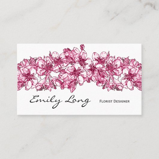 Roze tekening van de kokerrieslade van de Regeling Visitekaartje (Voorkant)