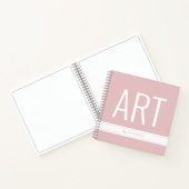 Roze Tekenkunst Schetsboek met Naam Notitieboek (Binnen)