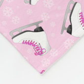 Roze tekenpatroon fleece deken (Hoek)