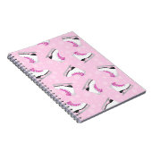 Roze tekenpatroon notitieboek (Rechterzijde)