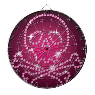 Roze tekentaart dartbord