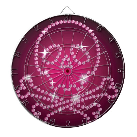 Roze tekentaart dartbord (Voorkant)