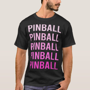 Roze tekst flipperkast t-shirt