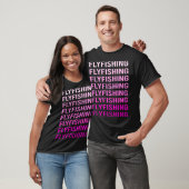 Roze Tekst Fly Fishing T-shirt (Unisex)