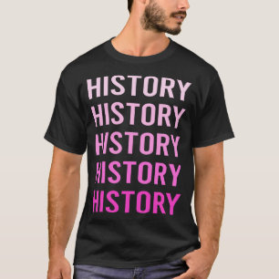 Roze Tekst Geschiedenis T-shirt