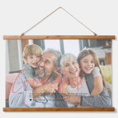 Roze tekst | Grootkinderen maken de Grote Foto van Hangend Wandkleed (Voorkant)