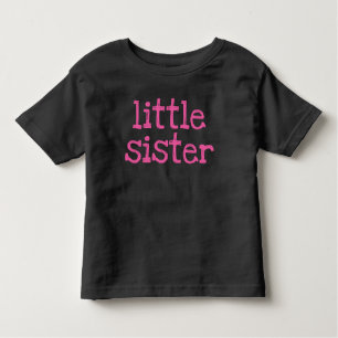 Roze tekst Kleine zuster Kinder Shirts