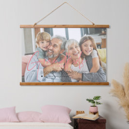 Roze tekst | Kleinkinderen maken het leven leuk Fo Hangend Wandkleed