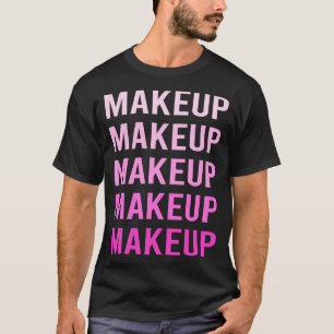 Roze tekst make-up t-shirt