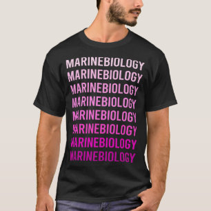 Roze Tekst Mariene Biologie Bioloog T-shirt