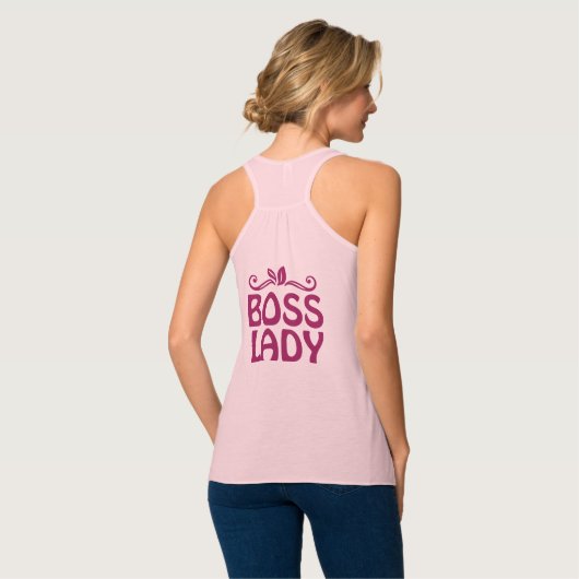 Roze tekst tanktop (Volledige Achterkant)