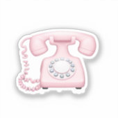 Roze  Telefoon Emoji Art Sticker (Voorkant)