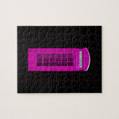 Roze telefooncel in Londen Legpuzzel (Horizontaal)