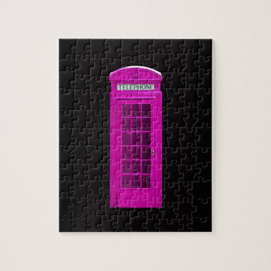 Roze telefooncel in Londen Legpuzzel (Verticaal)