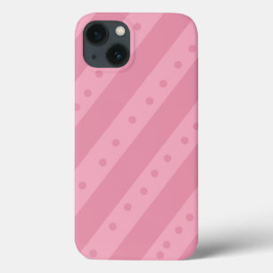 Roze telefoonhoesje met strepen en stippen Case-Mate iPhone case