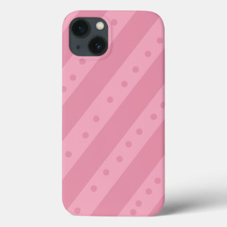 Roze telefoonhoesje met strepen en stippen Case-Mate iPhone case