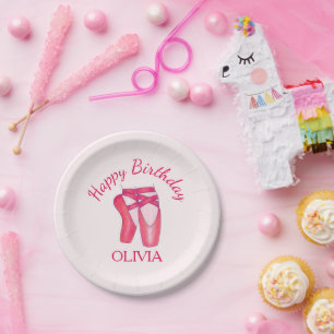 Roze tenen schoesschoenen Ballet Ballerina Dance B Papieren Bordje