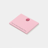 Roze Tennis Ball Post-it® Notes (Schuin)