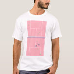 Roze Tennis Court Preppy Modern Tennis Player T-shirt<br><div class="desc">Een gepersonaliseerd klassiek tennisrechtsontwerp in blauw met klassieke, chic, preppy & elegant tennisrackets en groene tennisballen. Eenvoudig, minimalistisch cadeau voor je tenniscoach of tennisteam. Speciaal cadeau voor een tennisspeler. Blauwe tennisrechter illustratie. Trendy tennisspelers thuis decor. Trendy moderne tennisspelersgiften. Cool retro modern cadeau voor je schooltenniscoach of schooltennisteam! Tennis trouwideeën. Tennis...</div>