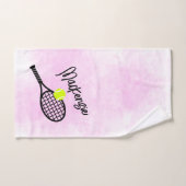 Roze Tennis Fun Girly Funky Tie Dye Handdoek (Handdoek)