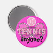 Roze | Tennis Iemand? Magneet (Voorkant / Achterkant)