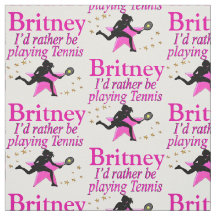 ROZE TENNIS MEISJE GEPERSONALISEERDE STOF