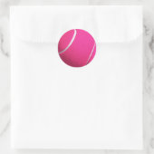Roze Tennis Ronde Sticker (Tas)