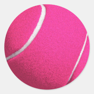 Roze Tennis Ronde Sticker