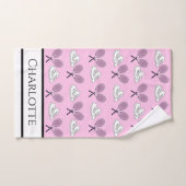 Roze Tennis Sneakers Meisje Naam Handdoek (Handdoek)
