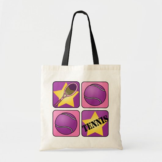 Roze tennis tote bag (Voorkant)