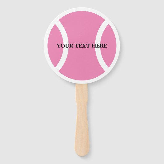 Roze tennisbal Handje met aangepaste foto Handwaaier (Voorkant)