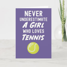 Roze Tenniskaarten Voor Meisjes Kinderen Jong Meis Kaart