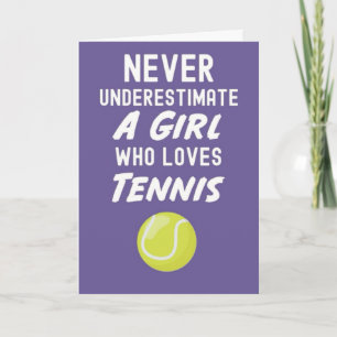Roze Tenniskaarten Voor Meisjes Kinderen Jong Meis Kaart
