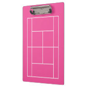Roze tennisklembord voor coach of kapitein klembord (Links)