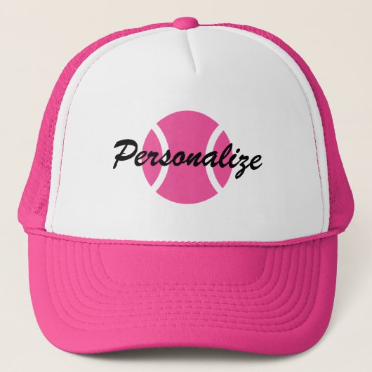 Roze tenniskogeltrucker voor vrouwen en meisjes trucker pet (Voorkant)