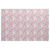 roze tennisracket bal veld uitrusting stof (Fat Quarter)