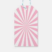 Roze Tent Circus Carnaval verjaardagsgunst Label Cadeaulabel (Achterkant)