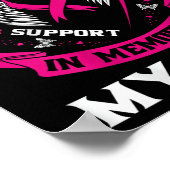 Roze ter nagedachtenis van mijn moeder borstkanker poster (Hoek)