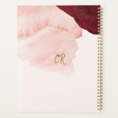 Roze Terracotta Abstract Gebrandmerkt Planner (Achterkant)