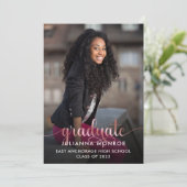 Roze Terracotta Afstuderen het Afstuderen van het  Aankondiging (Staand voorkant)