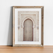 Roze Terracotta Marokkaanse Boog Muurkunst Print