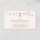 Roze Terracotta Originele Illustratie Mode Visitekaartje (Achterkant)