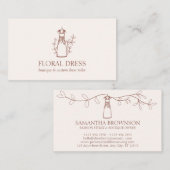 Roze Terracotta Originele Illustratie Mode Visitekaartje (Voorkant / Achterkant)